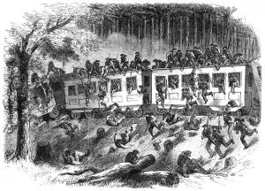 1863 Prints: The Civil War in America. Train with reinforcements for Gen