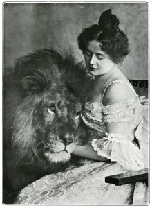 Lion Prints: Claire Heliot, lion tamer