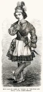 1850s Prints: Clara St Casse as Edgar in The Swan and Edgar, 1859