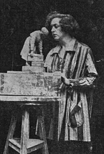 Commemorative Prints: Clare Sheridan with one of her models of women war workers