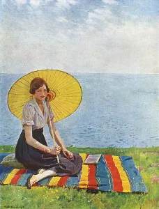 Harold Prints: On the Cliff by Harold Harvey