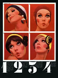 Style Prints: Four Cloche Hats. 1 - Striped crochet cloche in red, white
