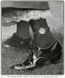 Jewellery Prints: Clocked stocking 1910