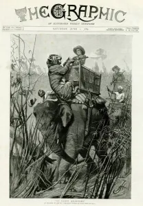 Elephants Prints: Close quarters with a tiger 1889