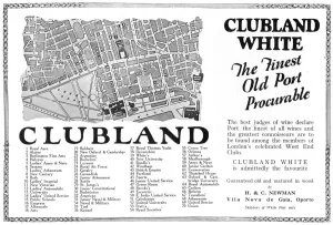 Alcohol Prints: Clubland White Port advertisement
