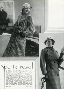 Tweed Prints: Coats for sport and travel 1933