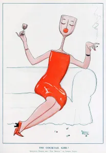 Cigarette Prints: The Cocktail Girl! By Alfred Leete