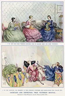 Revival Prints: Cocktails and Crinolines, 1929 Cocktails and Crinolines: That Victorian Revival. 1