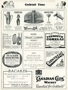 Canadian Prints: Cocktails in The Sketch, 1920s