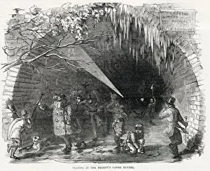 Regent Prints: During the cold winter of February 1855, people were skating underground
