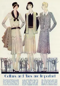 Frocks Prints: Collars and ties are important 1929