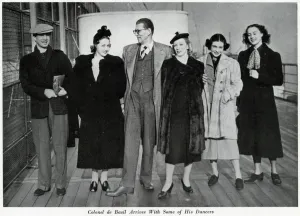 Tatiana Prints: Colonel de Basil & dancers arrives in England on Normandie