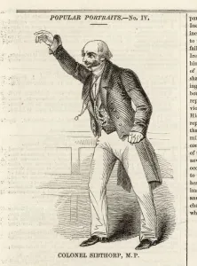 1855 Prints: Colonel Charles de Laet Waldo Sibthorp, MP