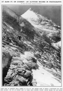 1975 Prints: Colonel Norton, at 28, 000 ft, on Everest, 1924