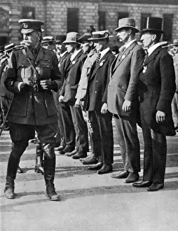Volunteering Prints: Colonial volunteers inspected by Major-General Bethune, WW1