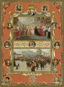 Plate Prints: Colour plate showing the coronation of Queen Victoria