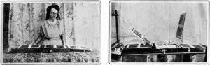 Lamps Prints: Colour transparencies being viewed on a lightbox book