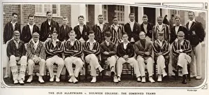 Sport Prints: Combined Cricket Teams photo - Old Alleynians versus Dulwich College. Date: 1934