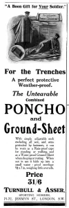 Waterproof Prints: Combined poncho and ground-sheet, WW1
