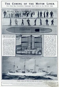 Isles Prints: The coming of the motor liner by G. H. Davis