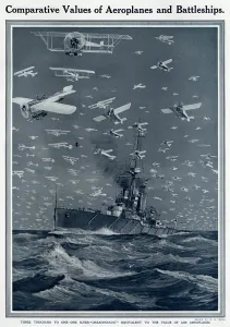 Money Prints: Comparing aeroplanes and battleships by G. H. Davis