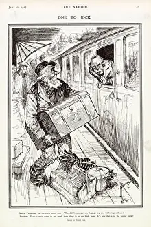 Luggage Prints: Complaints from a irate passenger as the train starts to depart the platform