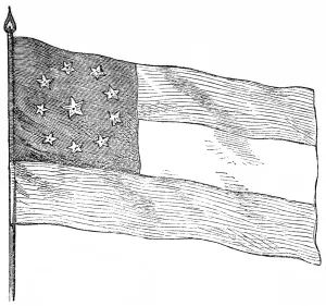 Images Dated 8th July 2004: A Confederate flag during the American Civil War, 1863