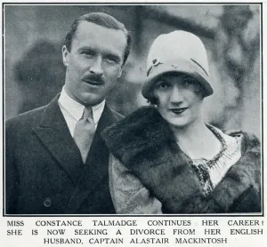 Divorce Prints: Constance Talmadge and Captain Alastair Mackintosh, 1926