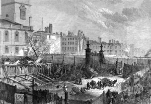 1867 Prints: Construction of the Holborn Valley Viaduct, London, 1867