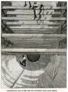 1861 Prints: Construction of sewer at Peckham, south east London
