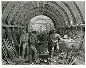 William Prints: Construction of underground railway King William Street 1888