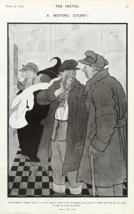 Soldiers Prints: Convalescent Tommy (taken to a picture gallery, instead of the anticipated picture palace
