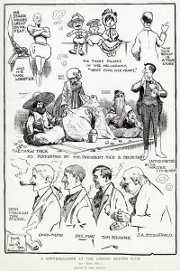 Cecil Aldin Prints: A Conversazione at the London Sketch Club, John Hassall
