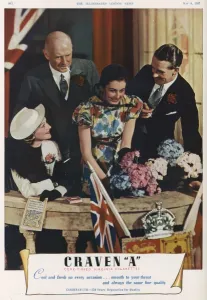 Balcony Prints: Coronation 1937 - Craven A cigarettes advertisement
