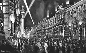 Carlton Prints: Coronation 1937 - Pall Mall aglow on Coronation night