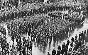 Processional Prints: Coronation 1953, Commonwealth army contingents marching in p