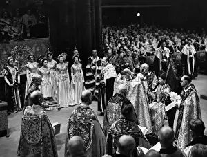 Crowning Prints: Coronation 1953, Queen Elizabeth II - St Edwards Crown