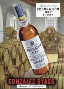 Alcohol Prints: Coronation Dry Sherry advertisement, 1953