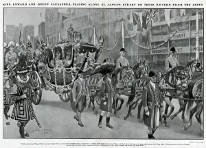 Return Prints: Coronation Edward VII & Alexandra returning from Abbey
