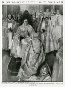 Ceremonial Prints: Coronation of George V, receiving the orb