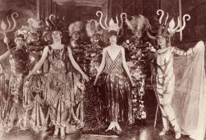 Venetian Prints: Costumed group at Baroness D Erlangers costume ball, Venice