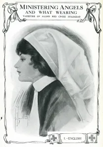 Veil Prints: Costumes of the Red Cross: an English nurse, 1915