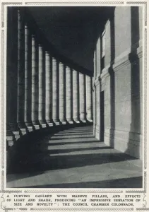 Indian Prints: Council Chamber Colonnade, New Delhi