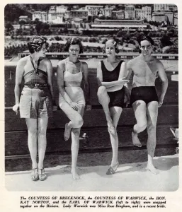 Group Prints: Two countesses and an Earl on the Riviera, France