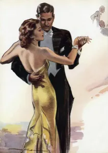 Corsage Prints: Couple dancing 1950