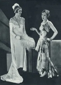 Feathered Prints: Court gown and evening dress for the opera, 1930