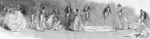 Curtsey Prints: Court presentation, the convolutions of the train