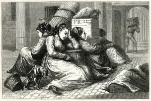 Market Prints: Covent Garden Market Women 1873