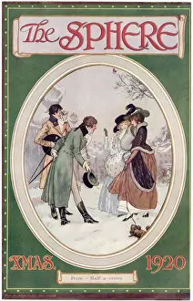 Winter Prints: Front cover illustration of a period scene showing a man bowing to greet two ladies