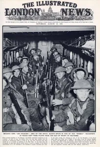 Military Prints: Cover of ILN 19 August 1939 - Troops in air transport
